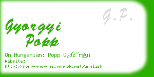 gyorgyi popp business card